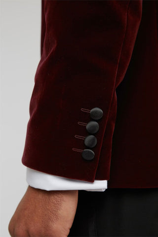 Antique Rogue Burgundy Velvet Dresswear Jacket - Jackets