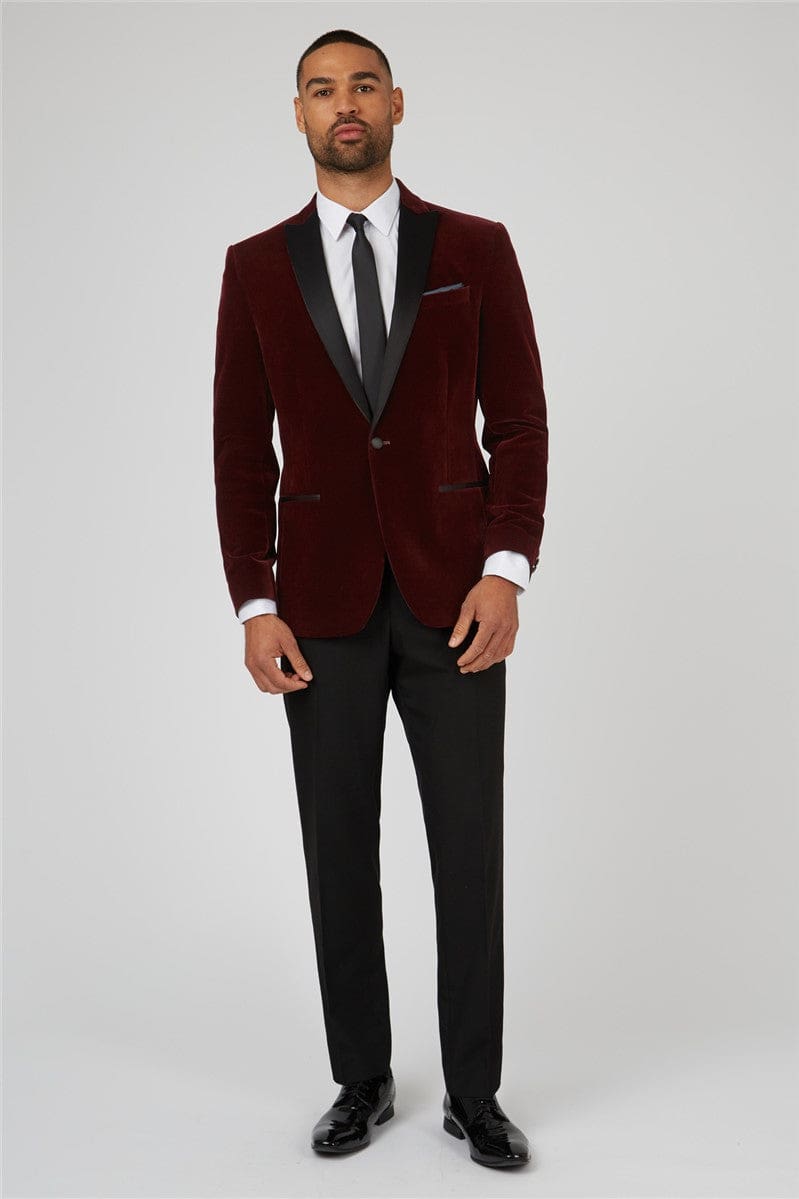 Antique Rogue Burgundy Velvet Dresswear Jacket - Jackets