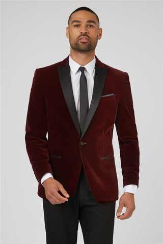 Antique Rogue Burgundy Velvet Dresswear Jacket - Burgundy / 34R - Jackets