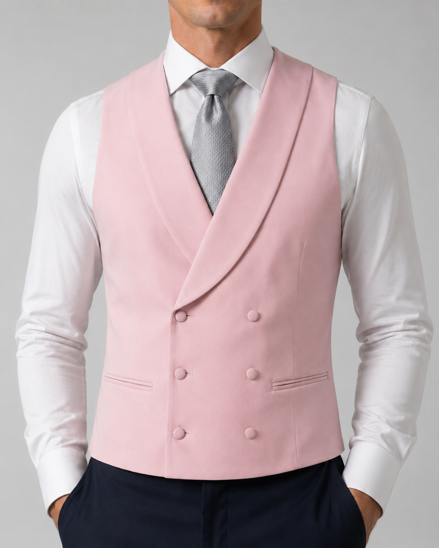 Ascot Double-Breasted Fine Wool Formal Waistcoats
