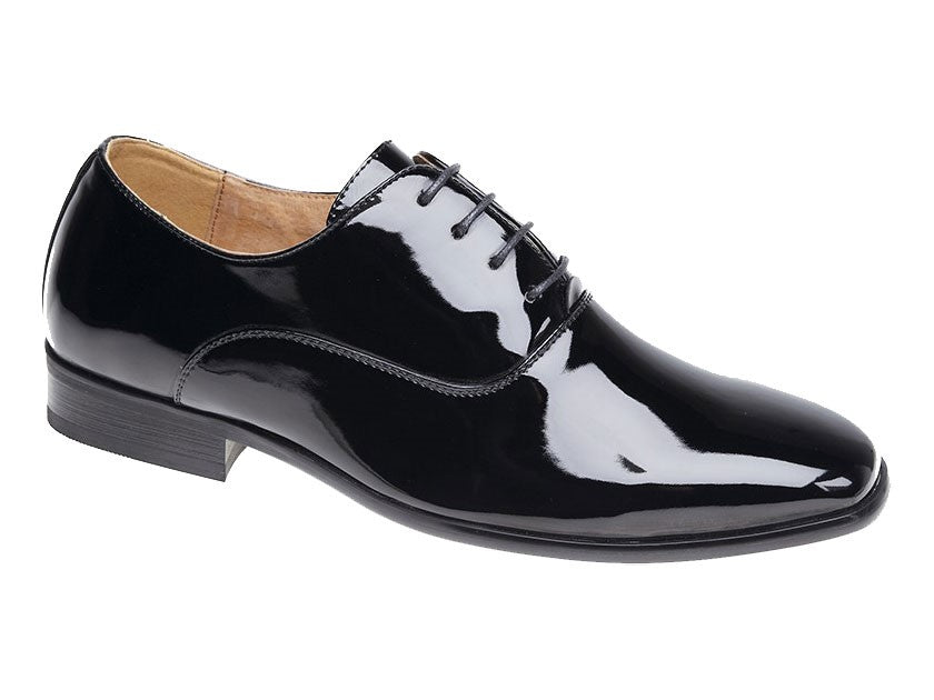 Goor Men's Black Patent Oxford Tie Shoe