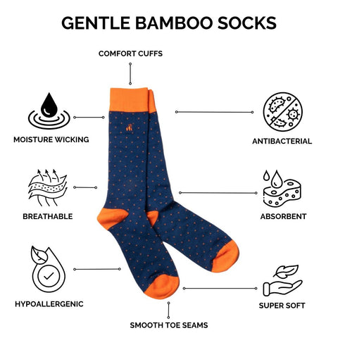 Blue Bicycle Bamboo Socks (Comfort Cuff)