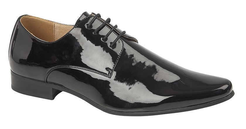 Goor Men's Black 4 Eye Chisel Toe Gibson Shoe