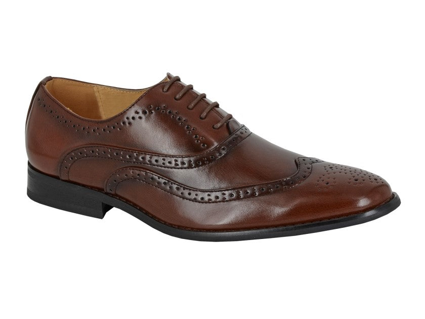 Goor Men's Brown 5 Eye Brogue Oxford Shoes