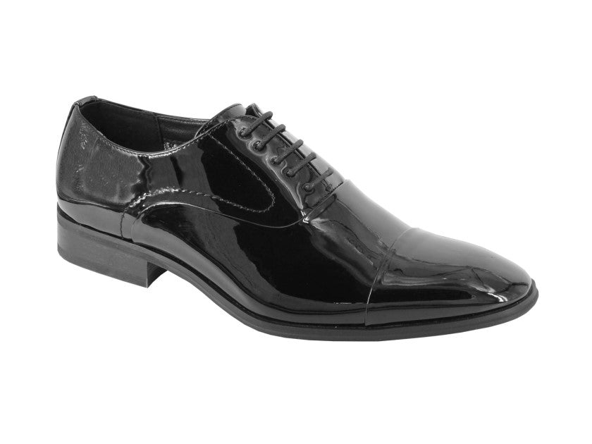 Goor Men's Black 5 Eyelet Capped Oxford Shoes