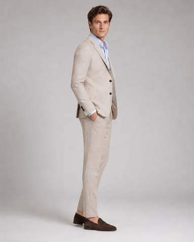 Michael Kors Stone Premium Pure Linen Suit Jacket