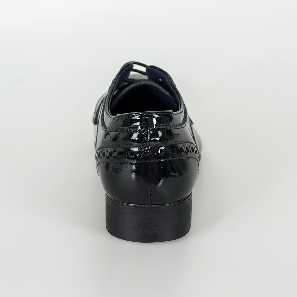 Cavani Scott Black Patent Mens Leather Shoes - Shoes