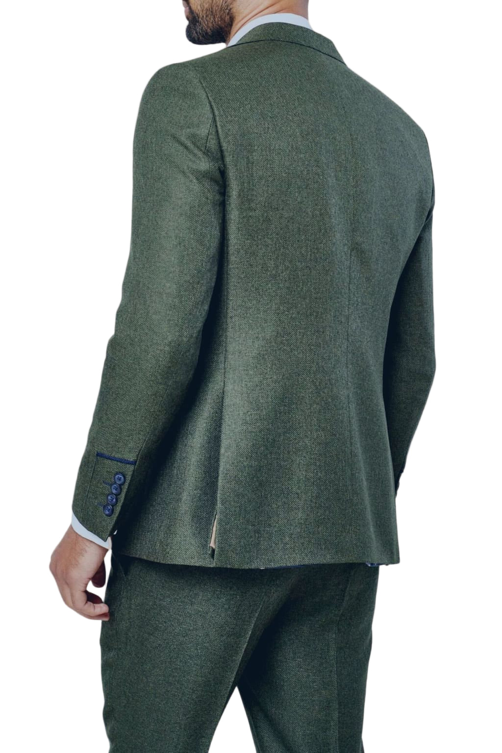 Fratelli Robbie Men’s Olive Green Tweed Blazer - Jackets