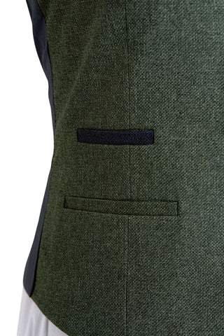 Fratelli Robbie Men’s Olive Green Tweed Waistcoat - Waistcoats