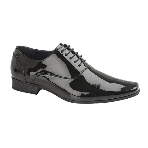 Goor Black Patent 5 Blind Eye Oxford Shoe - Shoes