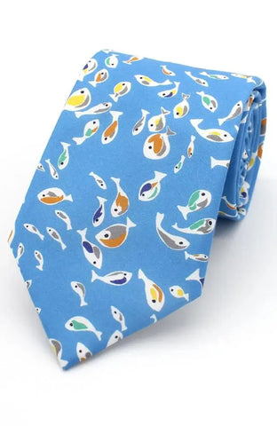 LA Smith Blue Men’s Liberty Fabric Tie - Accessories