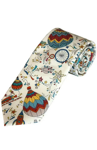 LA Smith Boy’s Liberty Art Fabric Ties - Blue - Accessories