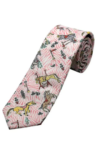 LA Smith Boy’s Pink Liberty Art Fabric Cotton Tie - Accessories