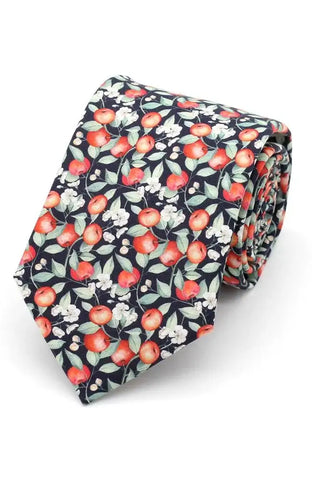 LA Smith Elvington Orchard Liberty Art Fabric Ties - Red - Accessories