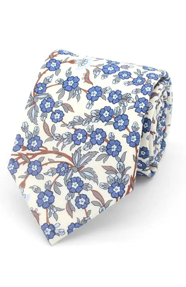 LA Smith Empress Liberty Art Fabric Ties - Blue - Accessories
