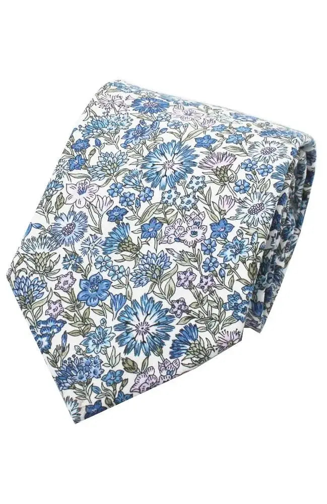 LA Smith May Fields Liberty Art Fabric Ties - Blue - Accessories