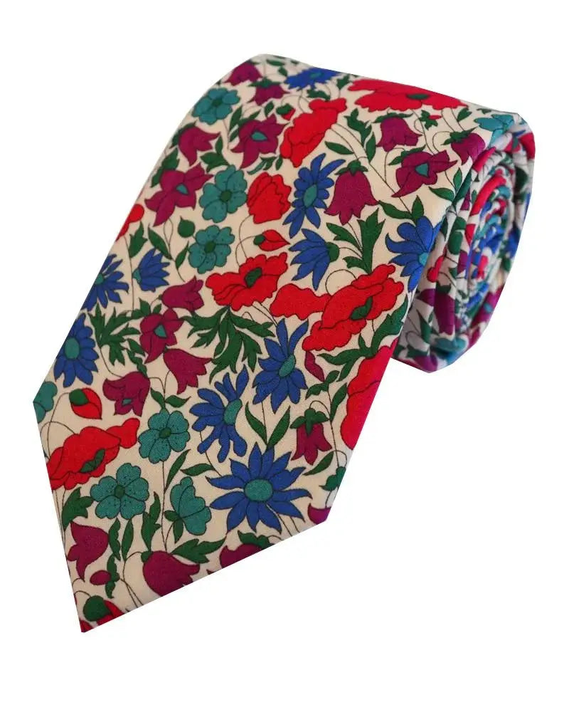 LA Smith Pink Men’s Liberty Fabric Tie - Accessories