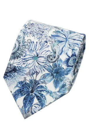 LA Smith Wonder Liberty Art Fabric Ties - Blue - Accessories