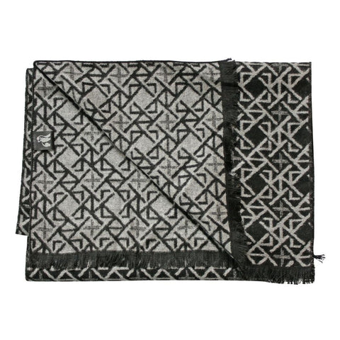 Black and White Squares Bamboo Scarf