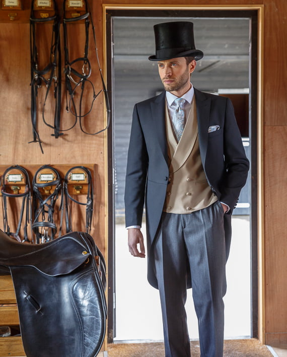 Premium Ascot Black Morning Suit Hire Full Standard Package Hire