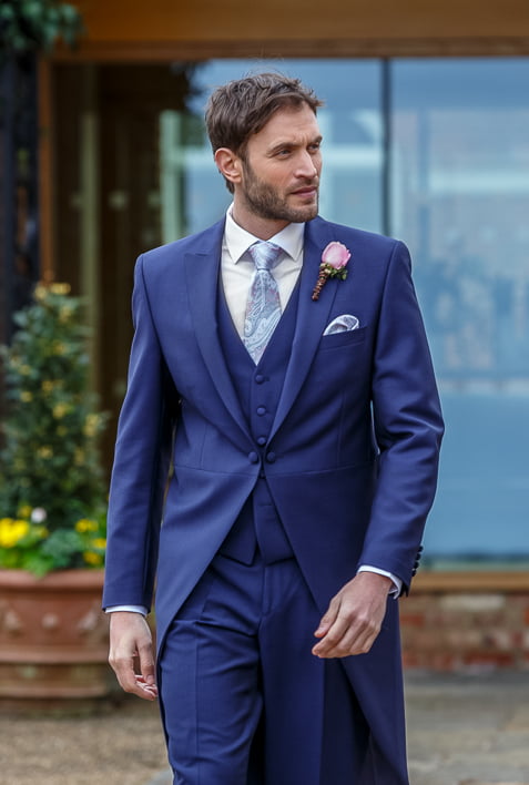 Premium August French Navy Morning Coat Hire