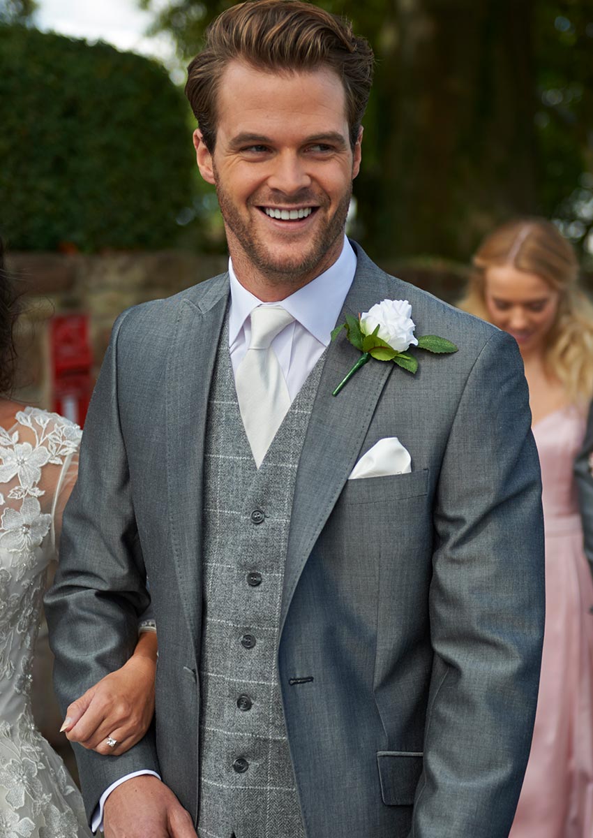 Swank Premium Silver Grey Suit Hire