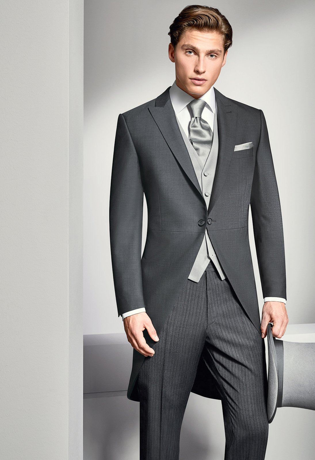 Premium Grandeur Charcoal Morning Suit Hire