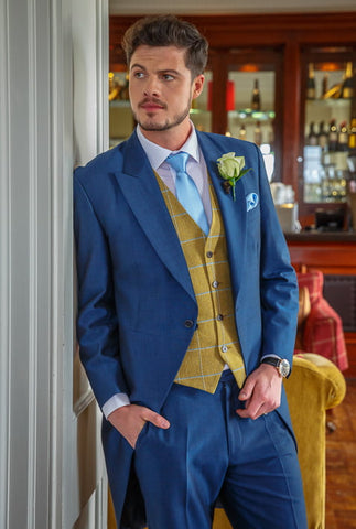 Suave Royal Blue Morning Coat Hire