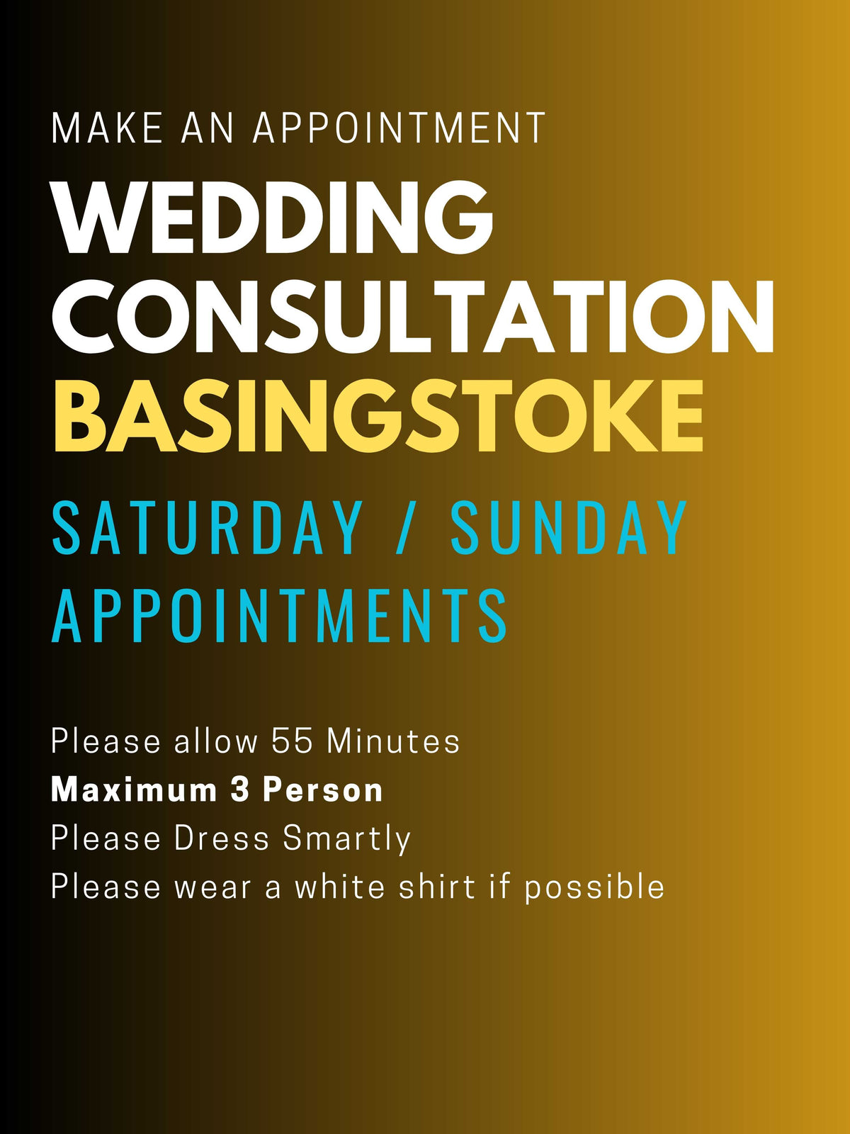 Wedding 1st Consultation Appt: Basingstoke