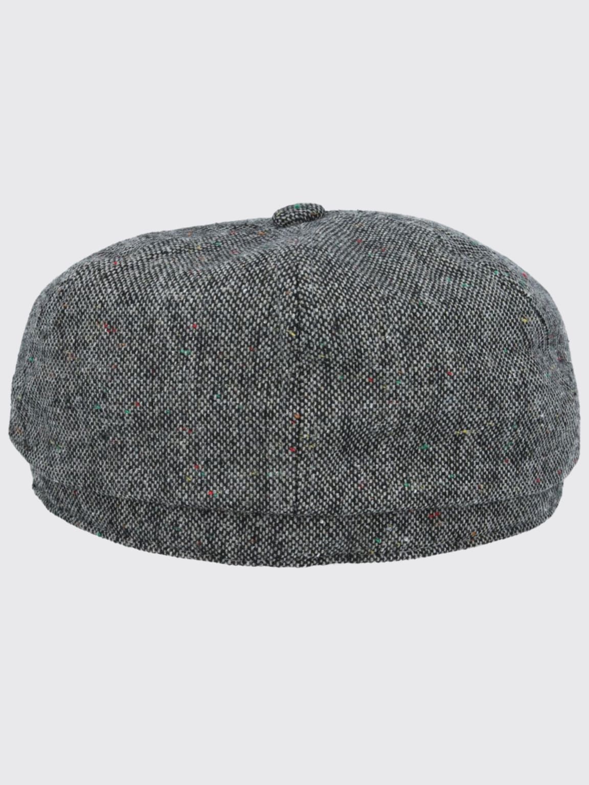 Barucci Elton Wool Blend Brown Donegal Tweed Baker Boy Cap - Accessories