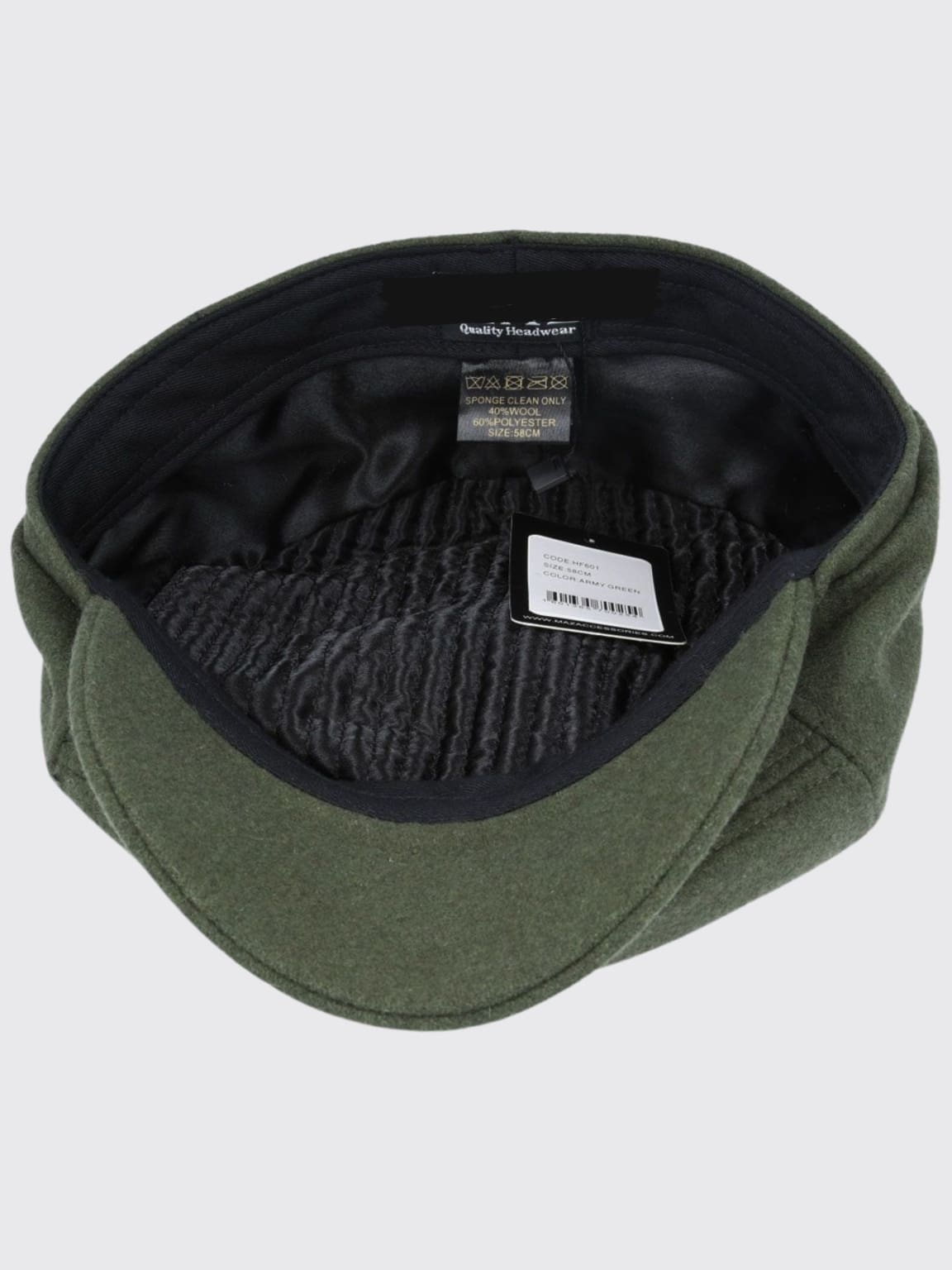 Barucci Simon Wool Blend Flannel Baker Boy Cap - Accessories