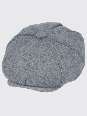 Barucci Simon Wool Blend Flannel Baker Boy Cap - GREY / S/M - Accessories