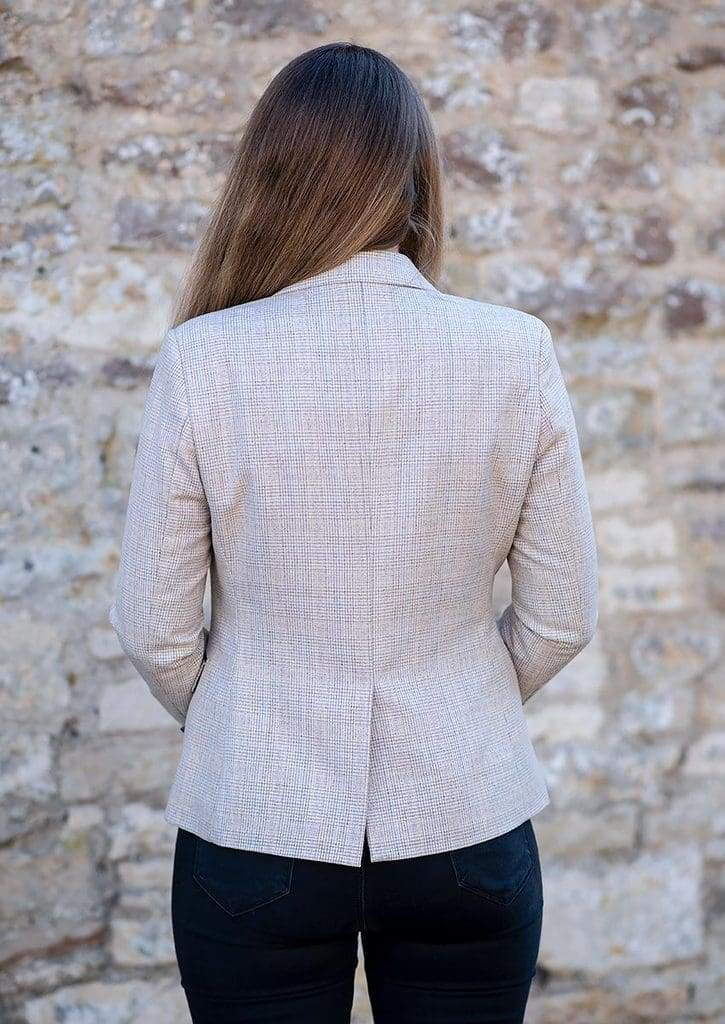 Cavani Caridi Beige Check Womens Blazer - Suit & Tailoring