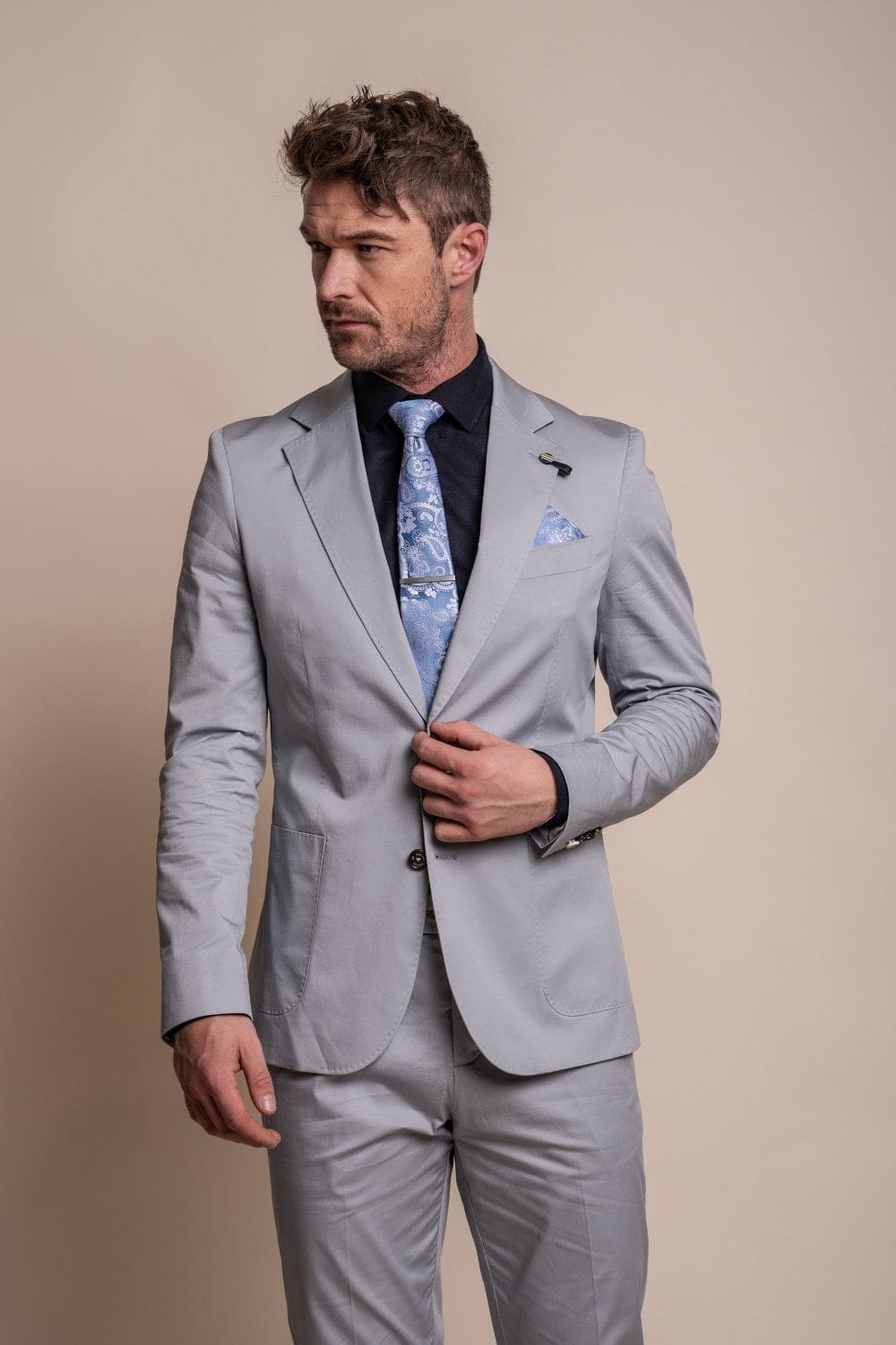 Cavani Mario Ice Blue Two Piece Suit - Suit & Tailoring