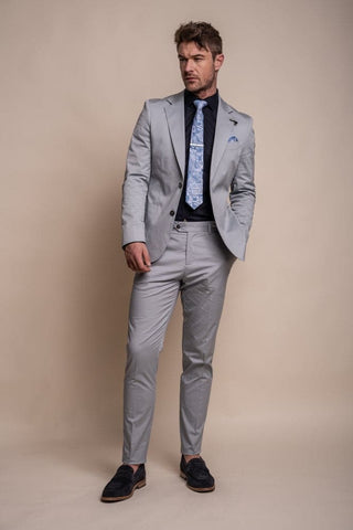 Cavani Mario Ice Blue Two Piece Suit - Suit & Tailoring