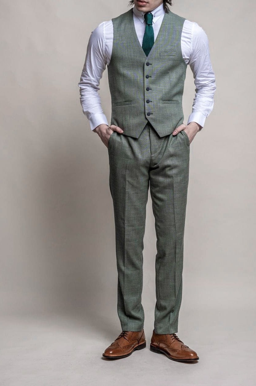 Cavani Miami Men’s Sage Green Trousers - Trousers