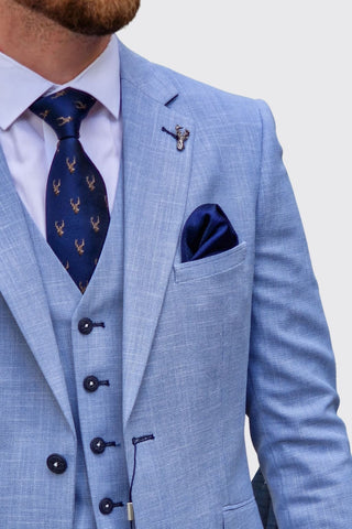 Cavani Miami Men’s Sky Blue Blazer - Suit & Tailoring