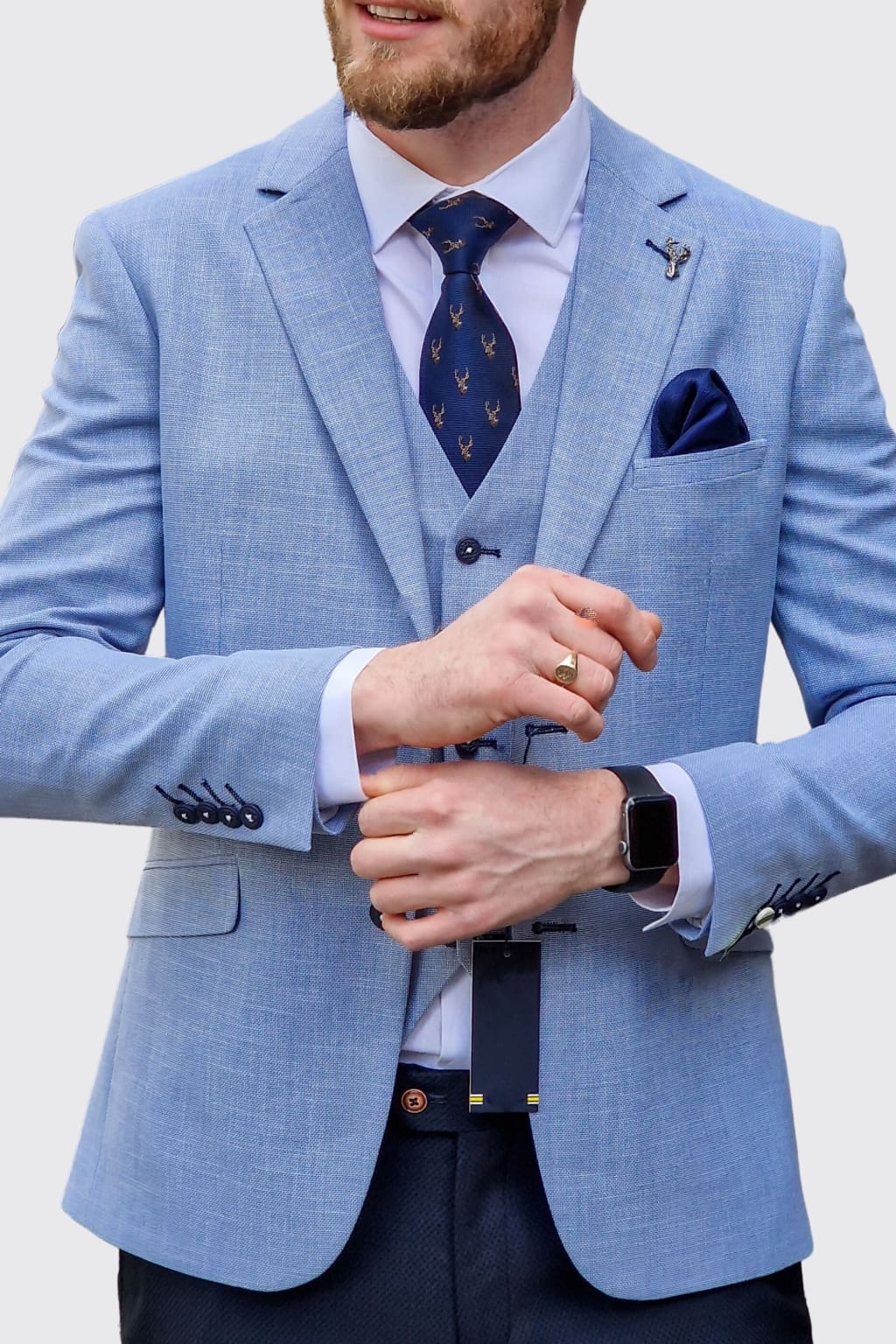 Cavani Miami Men’s Sky Blue Blazer - Suit & Tailoring