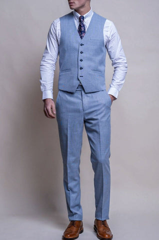 Cavani Miami Men’s Sky Blue Waistcoat - Waistcoats