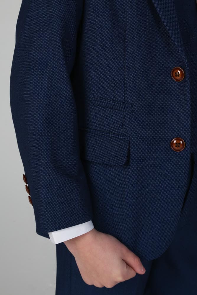 Device - Boy’s Mayfair Blue Three Piece Suit - boys suits