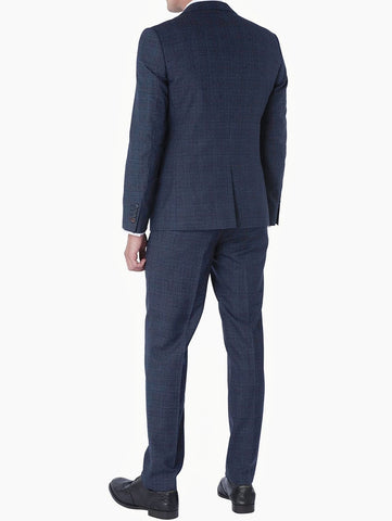 Harry Brown Finley Check Navy Blazer - Suit & Tailoring