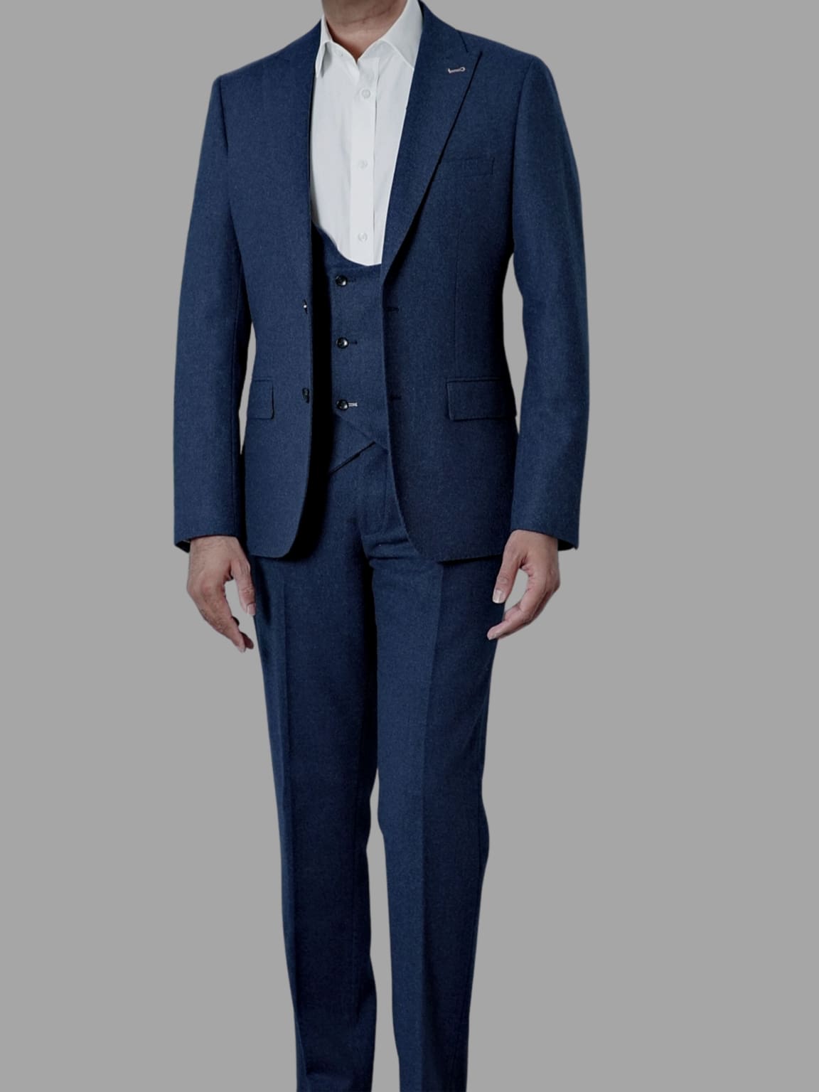 Harry Brown Ralph Tweed Navy 3 Piece Suit - Suit & Tailoring