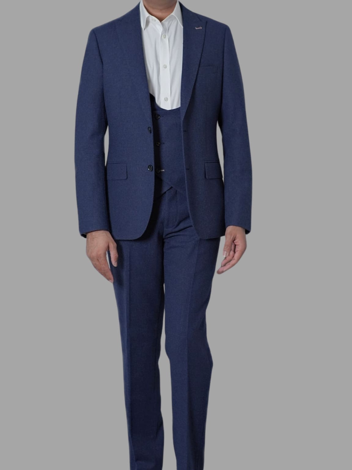 Harry Brown Ralph Tweed Navy 3 Piece Suit - Suit & Tailoring