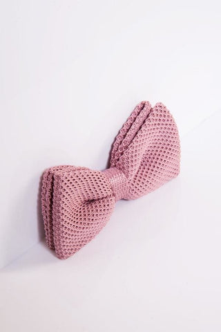 KB Knitted Double Layer Bow Tie In Blush Pink - accessories