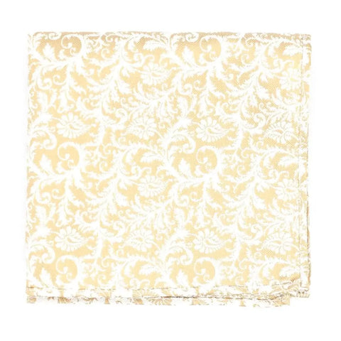 L A Smith Champagne Wedding Floral Paisley Tie And Hank Set - Accessories
