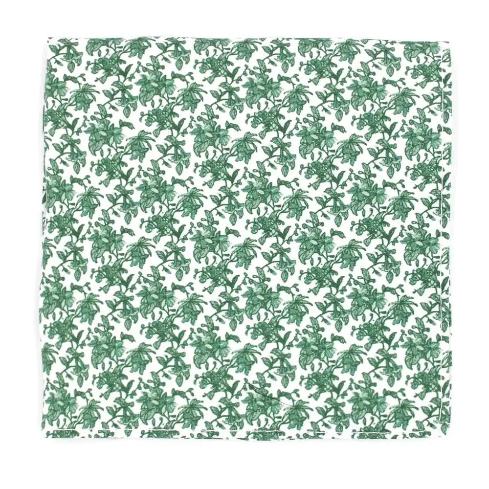 L A Smith Green Delicate Floral Tie And Hank Set - Accessories