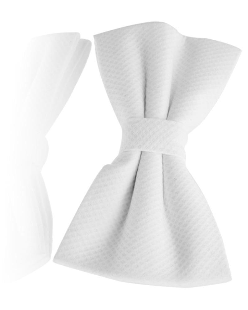 LA Smith Pre Tied White Marcella bow Tie - accessories