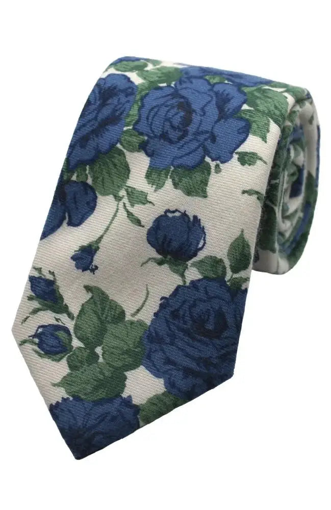 LA Smith Blue Men’s Liberty Fabric Tie - Accessories