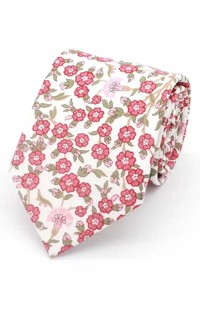 LA Smith Empress Liberty Art Fabric Ties - Red - Accessories