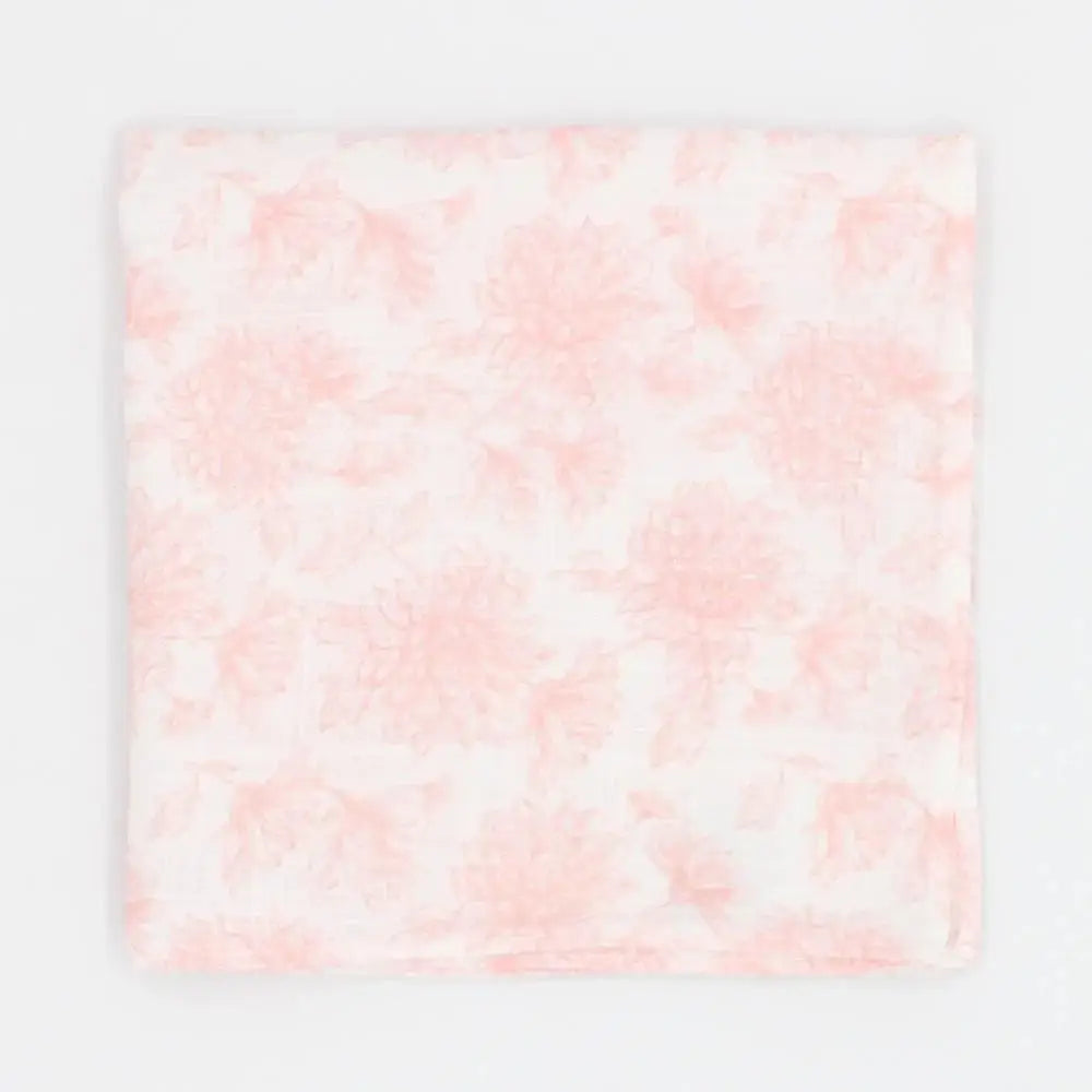 L A Smith Pink Linen Floral Tie And Hank Set - Accessories